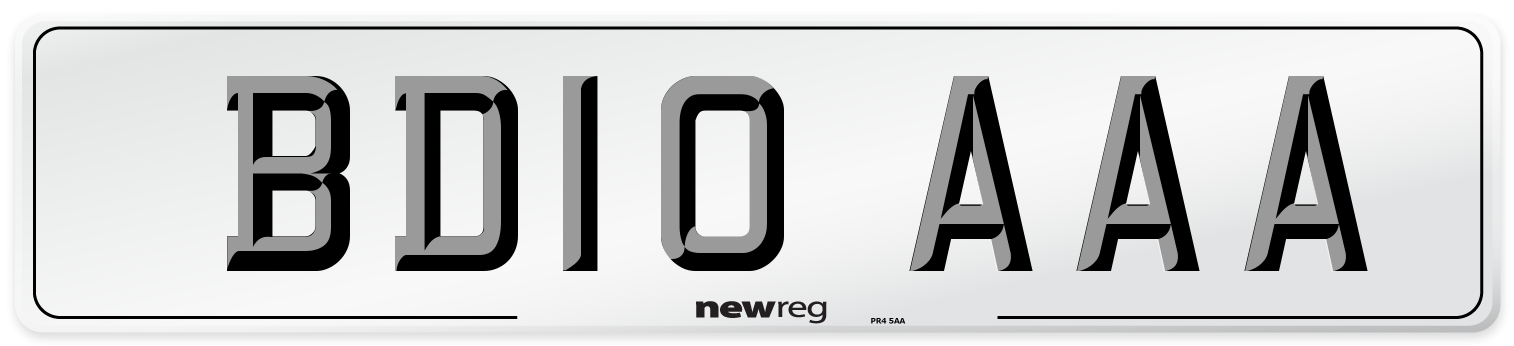 BD10 AAA Number Plate from New Reg